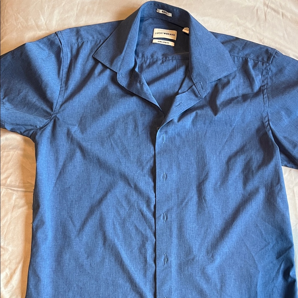 Lucky Brand Casual Blue Button Down Shirt